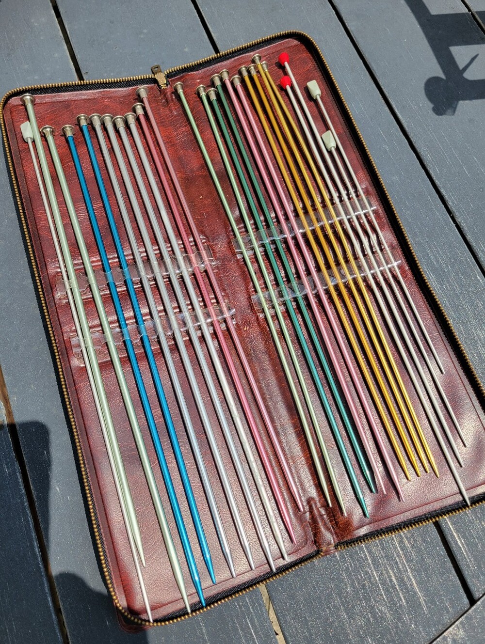 Vintage Knitting Needles In Case 1970s(?)